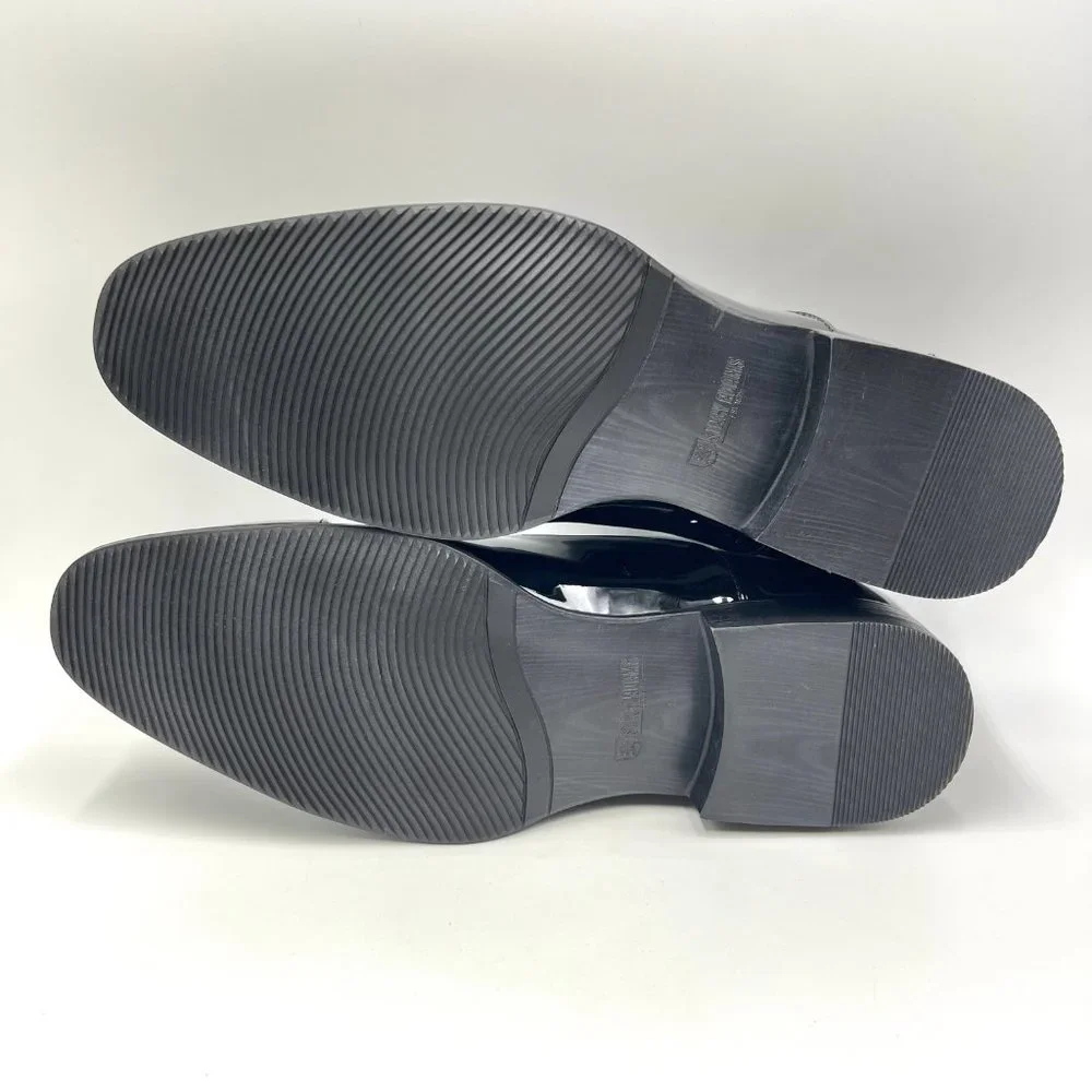 11W 11 WIDE Stacy Adams Mens Gala‎ Black Patent Oxfords Dress Shoes New
